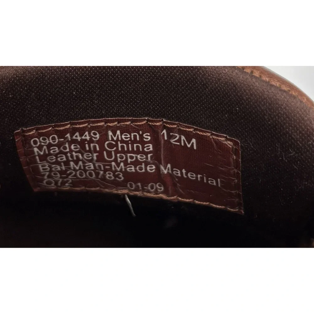 DOCKERS‎ Boat Shoe Leather Handsewn Rust Brown Men's Size 12M 090-1499